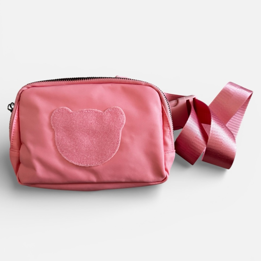 Fanny Pack w Pink Bear and Number Stickers